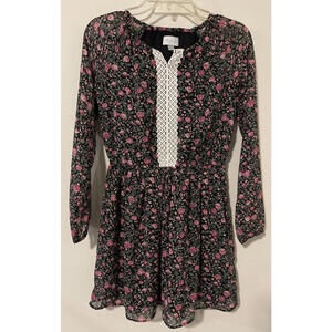 The Childrens Place, Girls, Size 14, Black, Floral, Short Style, Dress! A2384
